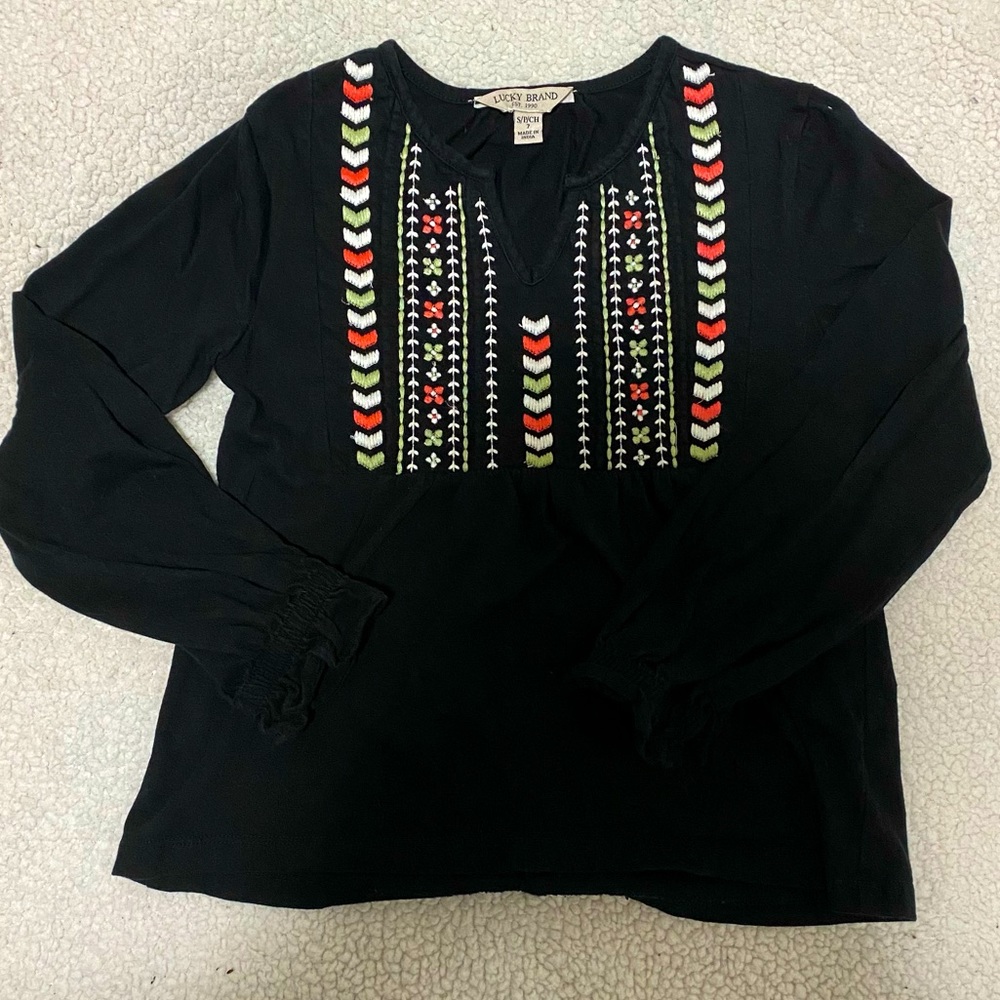 Lucky Brand girls’ long sleeve top- size small (7)
